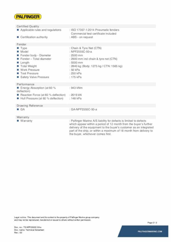 Palfinger Marine Pneumatic Fender - Image 2