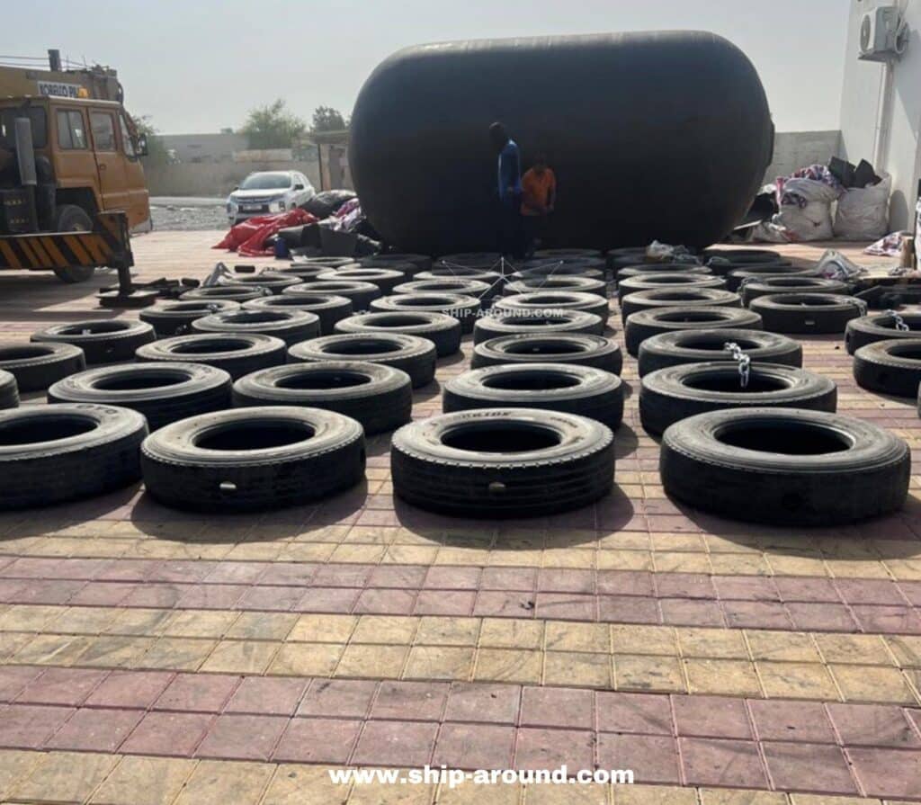 Chain & Tyre Net (CTN) Type of pneumatic fenders.