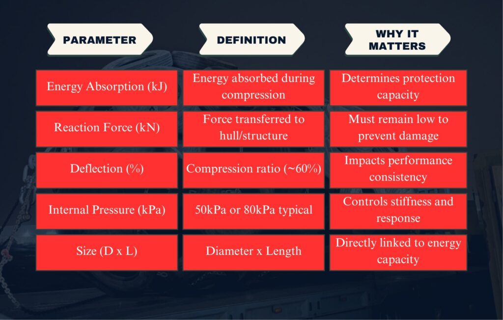 Key Technical Specifications Pneumatic Fenders-Ship-around.com.