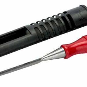 Woodworking Chisel with Red Polypropylene Handle